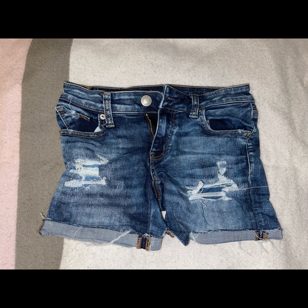 American eagle super super stretch size 0 Jean shorts